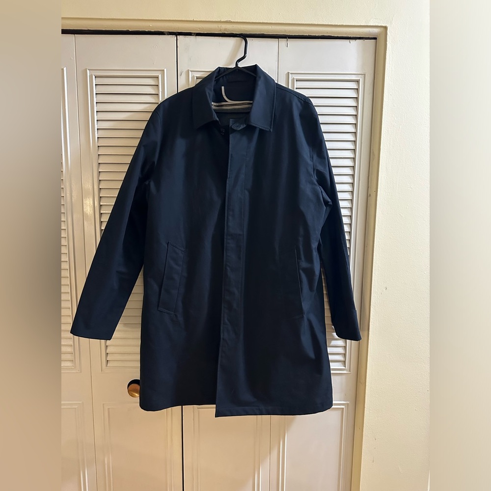 Navy blue J Crew Trench Coat